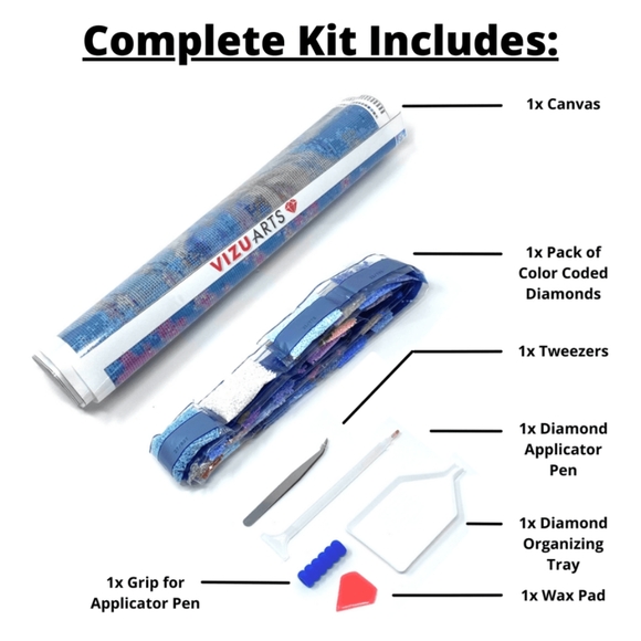 Vizuarts DIY Diamond Painting Kit w/ Premium Pen. Great Gift Idea!!! - Picture 3 of 8